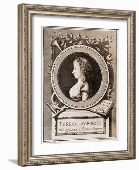 Portrait of Teresa Saporiti, 1791-Italian School-Framed Giclee Print
