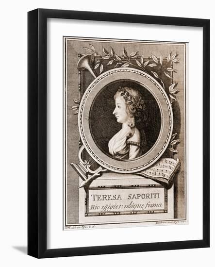 Portrait of Teresa Saporiti, 1791-Italian School-Framed Giclee Print