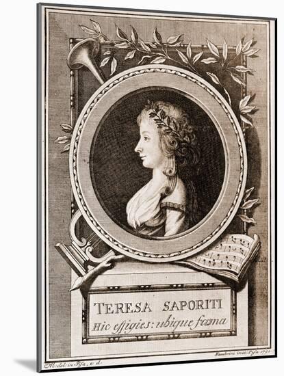 Portrait of Teresa Saporiti, 1791-Italian School-Mounted Giclee Print