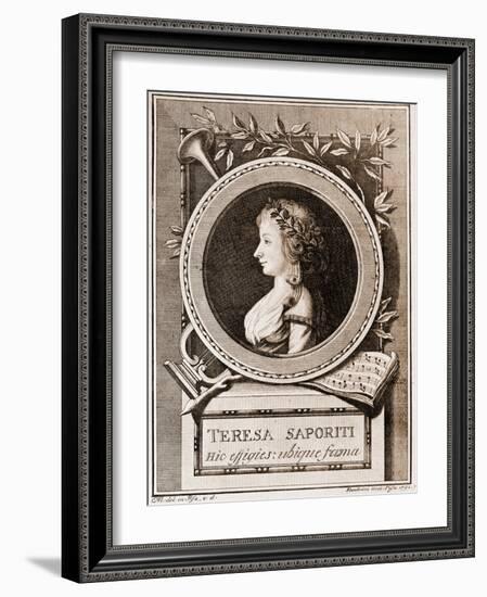 Portrait of Teresa Saporiti, 1791-Italian School-Framed Giclee Print