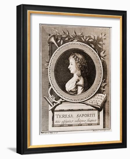 Portrait of Teresa Saporiti, 1791-Italian School-Framed Giclee Print