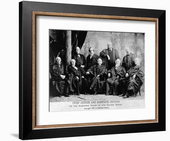 Portrait of the 1890 Supreme Court-Napoleon Sarony-Framed Photographic Print