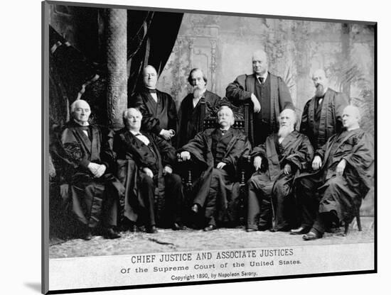 Portrait of the 1890 Supreme Court-Napoleon Sarony-Mounted Photographic Print