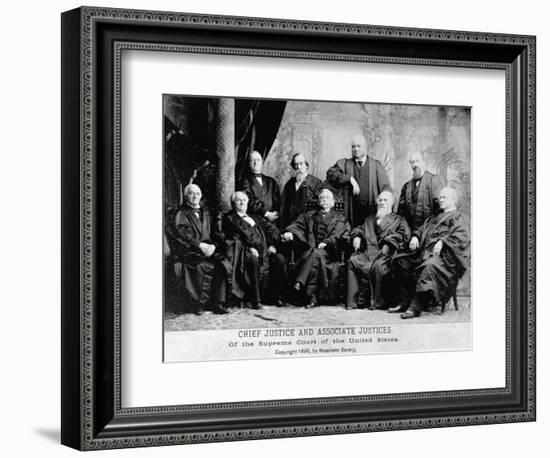 Portrait of the 1890 Supreme Court-Napoleon Sarony-Framed Photographic Print