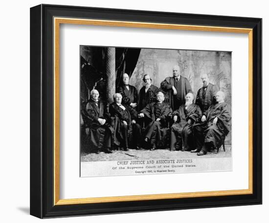 Portrait of the 1890 Supreme Court-Napoleon Sarony-Framed Photographic Print