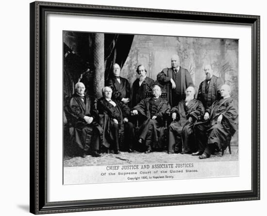 Portrait of the 1890 Supreme Court-Napoleon Sarony-Framed Photographic Print