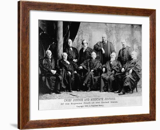 Portrait of the 1890 Supreme Court-Napoleon Sarony-Framed Photographic Print