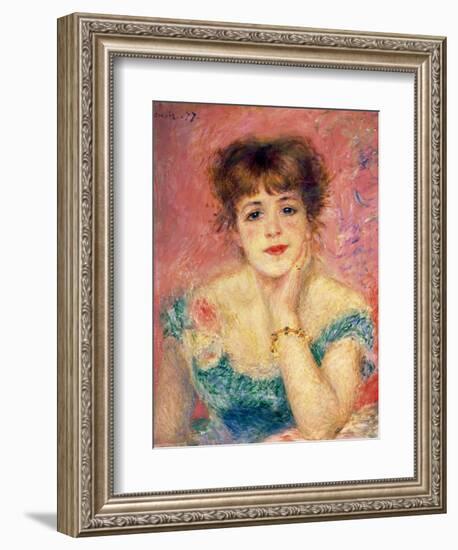 Portrait of the Actress Jeanne Samary, 1877 (Study)-Pierre-Auguste Renoir-Framed Giclee Print