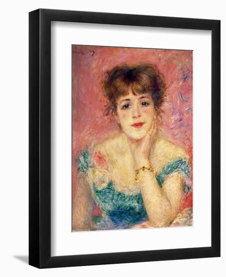 Portrait of the Actress Jeanne Samary, 1877 (Study)-Pierre-Auguste Renoir-Framed Giclee Print