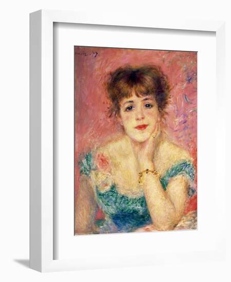 Portrait of the Actress Jeanne Samary, 1877 (Study)-Pierre-Auguste Renoir-Framed Giclee Print