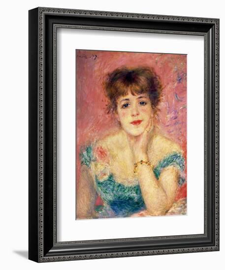 Portrait of the Actress Jeanne Samary, 1877 (Study)-Pierre-Auguste Renoir-Framed Giclee Print