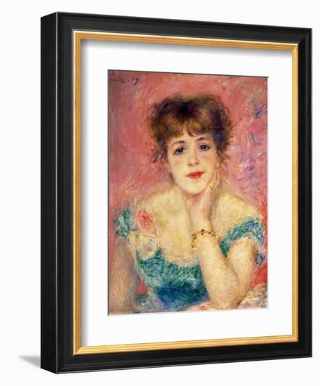 Portrait of the Actress Jeanne Samary, 1877 (Study)-Pierre-Auguste Renoir-Framed Giclee Print