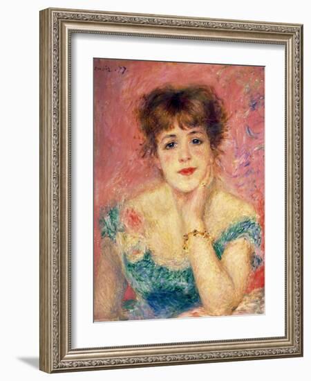 Portrait of the Actress Jeanne Samary, 1877 (Study)-Pierre-Auguste Renoir-Framed Giclee Print