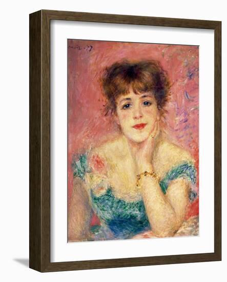 Portrait of the Actress Jeanne Samary, 1877 (Study)-Pierre-Auguste Renoir-Framed Giclee Print