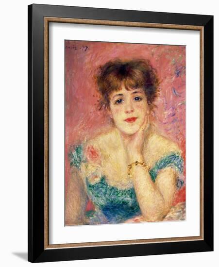 Portrait of the Actress Jeanne Samary, 1877 (Study)-Pierre-Auguste Renoir-Framed Giclee Print