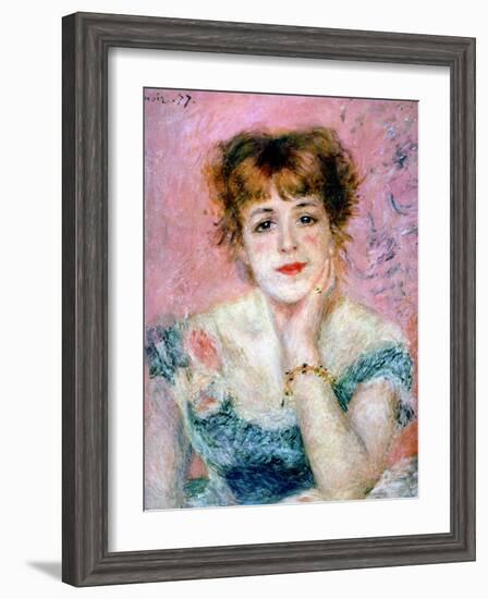 Portrait of the Actress Jeanne Samary, 1878-Pierre-Auguste Renoir-Framed Giclee Print