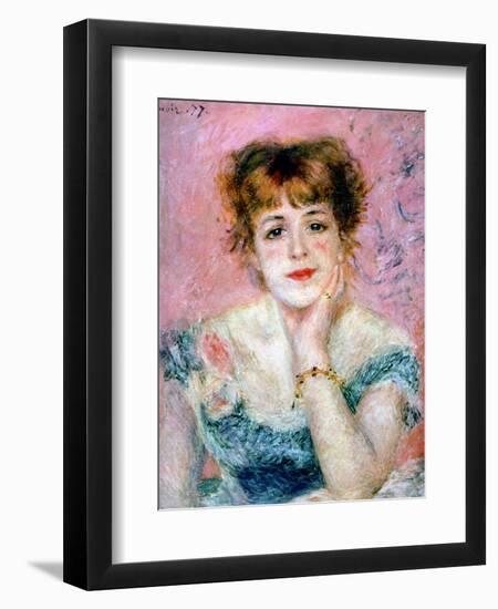 Portrait of the Actress Jeanne Samary, 1878-Pierre-Auguste Renoir-Framed Giclee Print