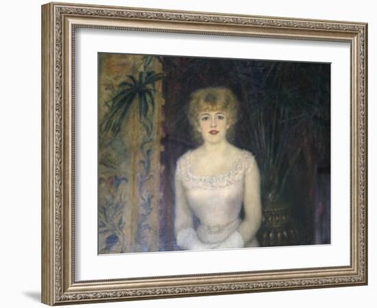 Portrait of the Actress Jeanne Samary, 1878-Pierre-Auguste Renoir-Framed Giclee Print