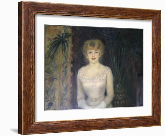 Portrait of the Actress Jeanne Samary, 1878-Pierre-Auguste Renoir-Framed Giclee Print