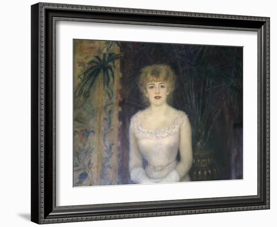 Portrait of the Actress Jeanne Samary, 1878-Pierre-Auguste Renoir-Framed Giclee Print