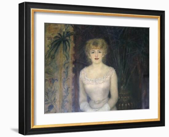 Portrait of the Actress Jeanne Samary, 1878-Pierre-Auguste Renoir-Framed Giclee Print