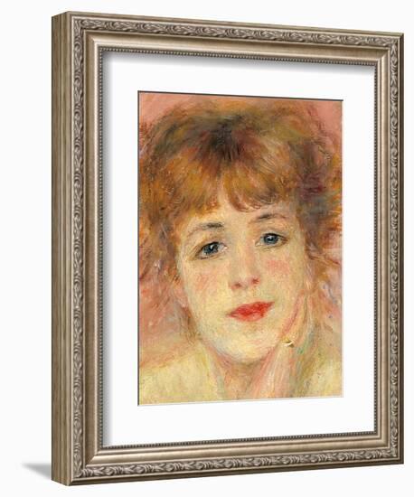 Portrait of the Actress Jeanne Samary-Pierre-Auguste Renoir-Framed Art Print