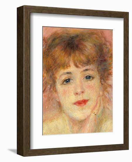 Portrait of the Actress Jeanne Samary-Pierre-Auguste Renoir-Framed Art Print