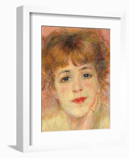 Portrait of the Actress Jeanne Samary-Pierre-Auguste Renoir-Framed Art Print