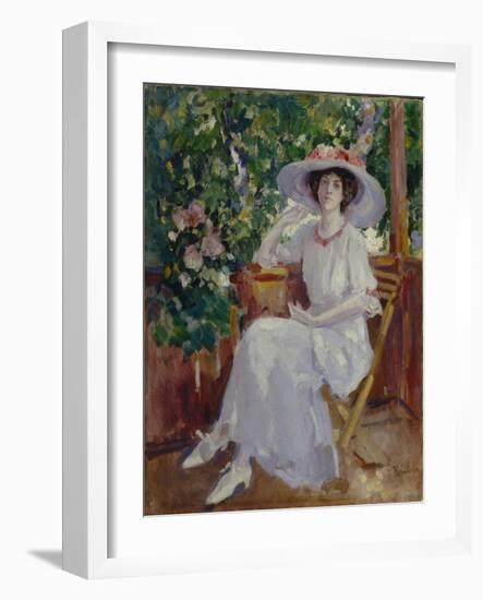 Portrait of the Actress Nadezhda Komarovskaya-Konstantin Alexeyevich Korovin-Framed Giclee Print