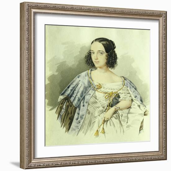 Portrait of the Actress Varvara Asenkova (1817-184), 1839-I. Alexeyev-Framed Giclee Print