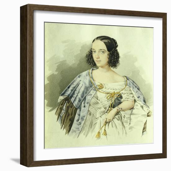 Portrait of the Actress Varvara Asenkova (1817-184), 1839-I. Alexeyev-Framed Giclee Print