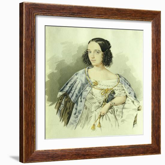 Portrait of the Actress Varvara Asenkova (1817-184), 1839-I. Alexeyev-Framed Giclee Print