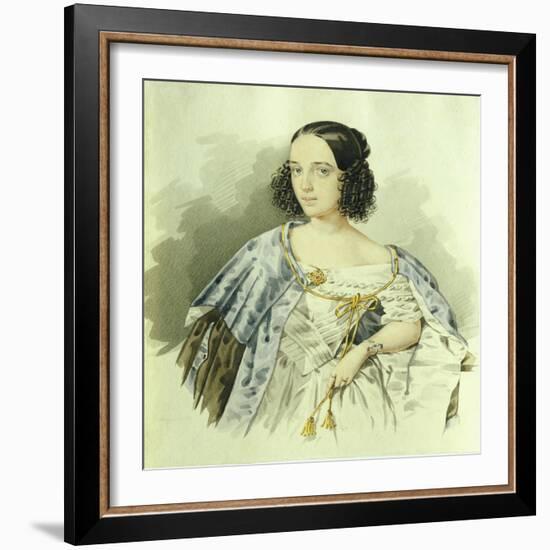 Portrait of the Actress Varvara Asenkova (1817-184), 1839-I. Alexeyev-Framed Giclee Print