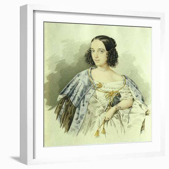 Portrait of the Actress Varvara Asenkova (1817-184), 1839-I. Alexeyev-Framed Giclee Print