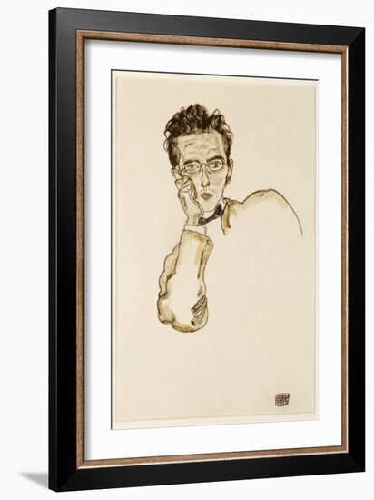 Portrait of the Art Dealer, Paul Wengraf, 1917-Egon Schiele-Framed Giclee Print