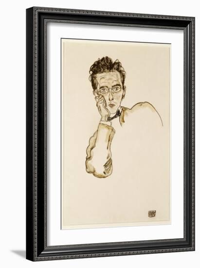 Portrait of the Art Dealer, Paul Wengraf, 1917-Egon Schiele-Framed Giclee Print