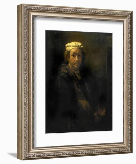 Portrait of the Artist at His Easel, 1660-Rembrandt van Rijn-Framed Giclee Print