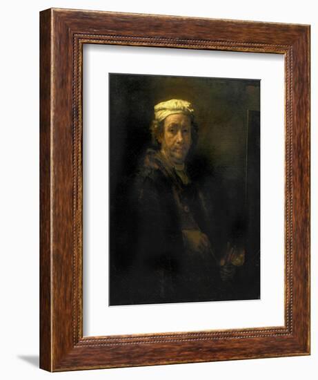 Portrait of the Artist at His Easel, 1660-Rembrandt van Rijn-Framed Giclee Print