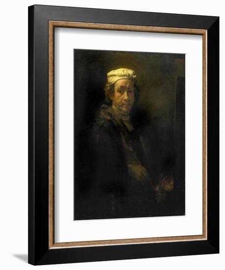 Portrait of the Artist at His Easel, 1660-Rembrandt van Rijn-Framed Giclee Print