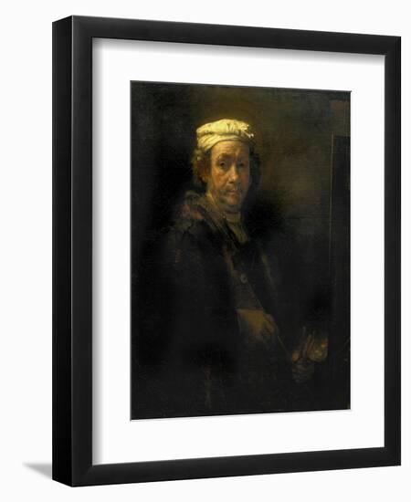 Portrait of the Artist at His Easel, 1660-Rembrandt van Rijn-Framed Giclee Print