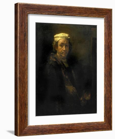 Portrait of the Artist at His Easel, 1660-Rembrandt van Rijn-Framed Giclee Print