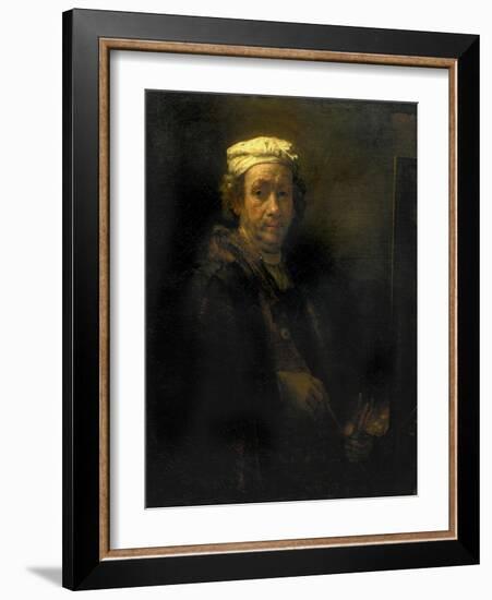 Portrait of the Artist at His Easel, 1660-Rembrandt van Rijn-Framed Giclee Print