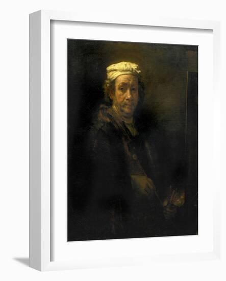 Portrait of the Artist at His Easel, 1660-Rembrandt van Rijn-Framed Giclee Print