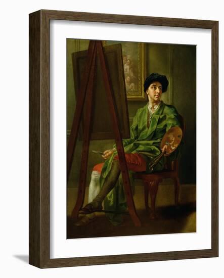 Portrait of the Artist at His Easel-Francis Hayman-Framed Giclee Print