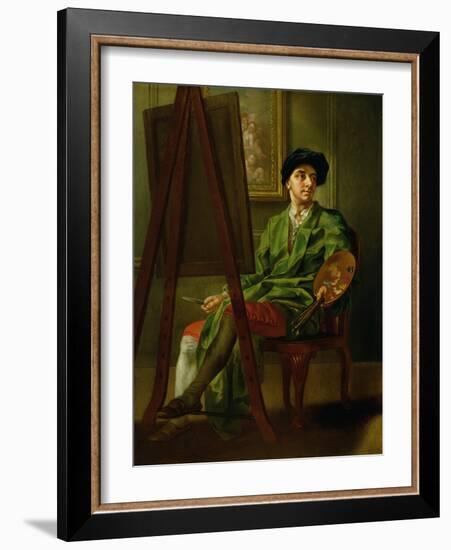 Portrait of the Artist at His Easel-Francis Hayman-Framed Giclee Print