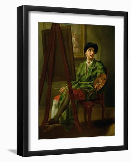 Portrait of the Artist at His Easel-Francis Hayman-Framed Giclee Print