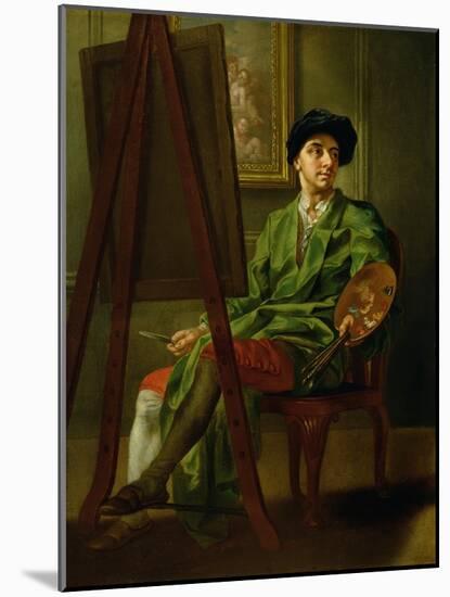 Portrait of the Artist at His Easel-Francis Hayman-Mounted Giclee Print