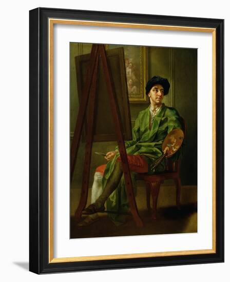 Portrait of the Artist at His Easel-Francis Hayman-Framed Giclee Print