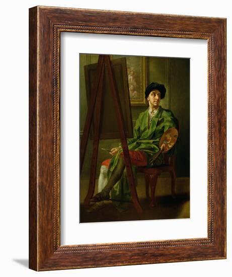 Portrait of the Artist at His Easel-Francis Hayman-Framed Giclee Print