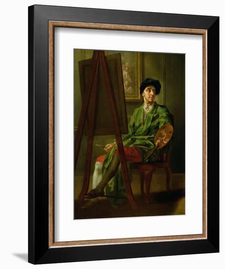 Portrait of the Artist at His Easel-Francis Hayman-Framed Giclee Print